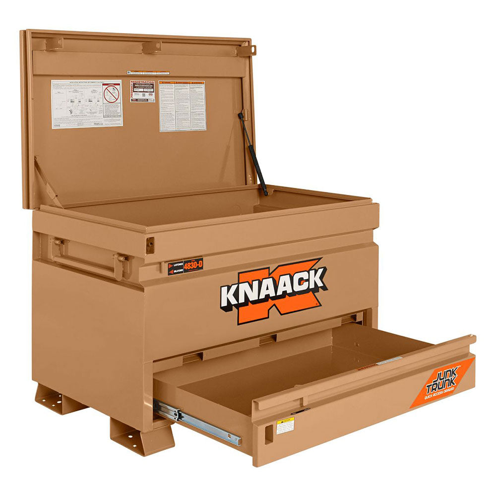 Knaack 4830-D 48" x 30" x 35" Jobsite Chest with Junk Trunk